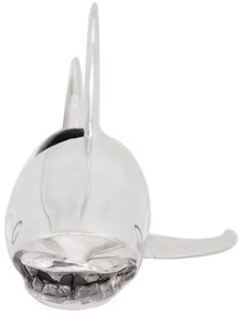 Cápaszobor Ezüst 68x20x24 cm Alumínium