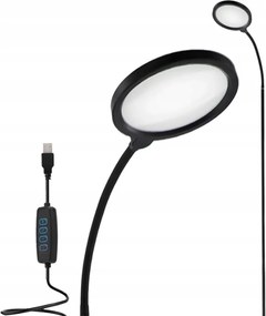 Led-es Olvasó Állólámpa 3 Üzemmód Fekete