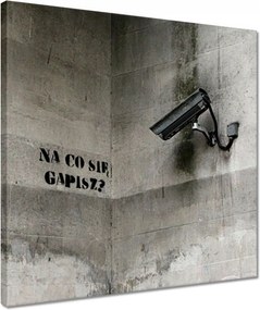 Vászonkép 40x40 Banksy Mit bámulsz