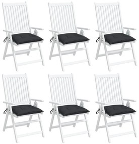 6 db fekete oxford szövet raklappárna 50 x 50 x 7 cm