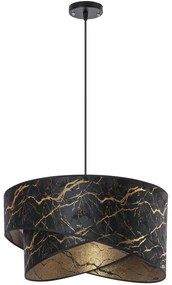 Csillár zsinóron 1xE27/60W/230V fekete/arany