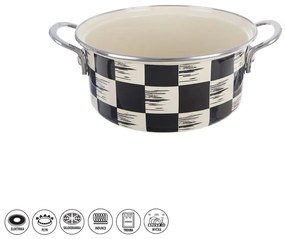 Orion Smaltált serpenyő, sakktábla szegéllyel, 2,2l, átmérő 20 cm