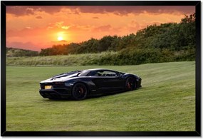 Poszter keretben 60x40 Fekete sportautó