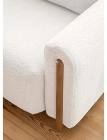 Krémszínű buklé kinyitható-tárolóhelyes kanapé 244 cm Arcadova – ELTAP