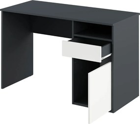 PC asztal, grafit/fehér, BILI NEW
