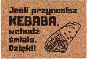 Lábtörlő Ha kebabot hozol, lépj be bátran a kókuszdióba az ajtó alá 60x40