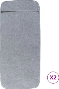 vidaXL 2 db szürke 400 GSM szövet strandtörölköző 75 x 200 cm