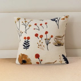 Mikroplüss párnahuzat PAPAVA 45x45 cm, krémszínű