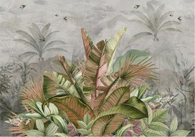 Divatos Flizelin Tapéta Fali Furnér Egzotikus dzsungel 208x146 Ragasztó