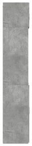 betonszürke szerelt fa tárolószekrény 70 x 42,5 x 225 cm