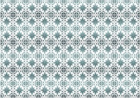 Fotótapéta Geometrikus virágdísz türkiz-fehér vinil 208x146 +ragasztó