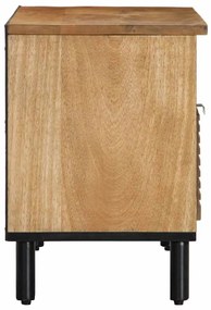 barna tömör mangófa TV-szekrény 80 x 33 x 46 cm