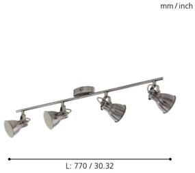 Eglo 96555 - LED Spotlámpa SERAS 4xGU10/3,3W/230V