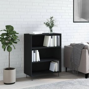 fekete szerelt fa könyvespolc 69,5 x 32,5 x 90 cm