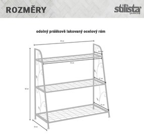 STILISTA Virágcserép állvány 82 x 81 x 35 cm acél