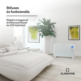 Klarstein Norderney, konvektor, 2000 W termosztát, időzítő, 30 m², fehér