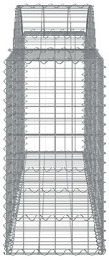 8 db íves horganyzott vas gabion kosár 200x50x80/100 cm