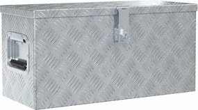 vidaXL ezüstszínű alumíniumdoboz 61,5 x 26,5 x 30 cm