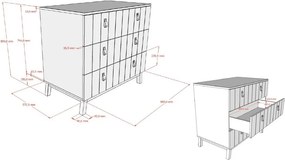 Bézs gyerek komód 98,5x89x57 cm Sezane – Vipack