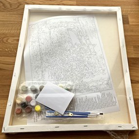 Festés számok szerint kép kerettel "Francia bulldog 2" 40x50 cm