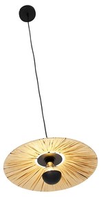 Rusztikus lógólámpa fekete kötéllel 45 cm - Leia