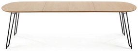 Natúr színű bővíthető étkezőasztal tölgyfa dekorral 90x140 cm Novac – Kave Home