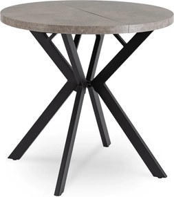 Kihúzható étkezőasztal 80–160 cm méretben, beton/fekete színben DORIAN