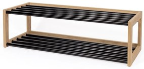 Fekete-natúr színű fém cipőtartó - Woodman