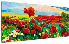 Kép egy mező mákkal (120x50 cm)