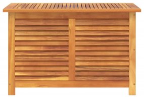 tömör akácfa kerti tárolóláda zsaluval 90 x 50 x 56 cm