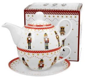 D.G.51315 Porcelán egyszemélyes tázós szett 300ml, dobozban, Christmas Nutcracker