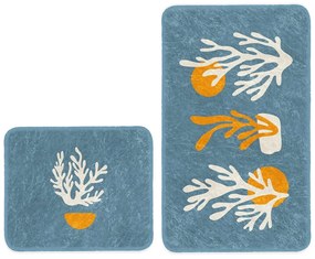 Kék fürdőszobai kilépő szett 2 db-os 60x100 cm – Mila Home