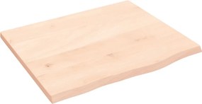 vidaXL kezeletlen tömör fa fürdőszobai pult 60x50x2 cm