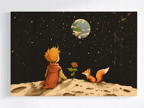 Canvas Vászonkép Gyerekek Kis Herceg Róka Bolygó Kozmosz 120x80