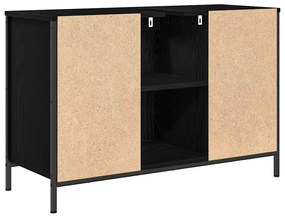fekete tölgy mosdószekrény fiókokkal 90x34,5x60 cm
