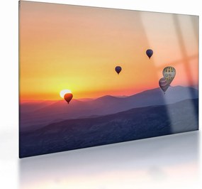 Hőlégballon képe (üvegen) (70x50 cm)