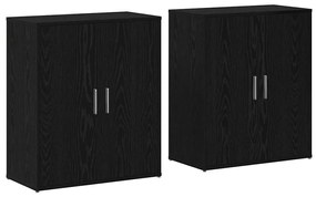 Magasfiú 2 pcs Musta tammi 60 x 31 x 70 cm Faanyag
