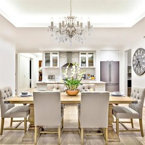 Searchlight - Kristály csillár láncon PARIS 6xE14/40W/230V