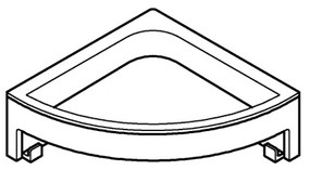 GROHE 411062430 - ESSENTIALS sarok zuhanypolc, 250 × 250 mm, fekete