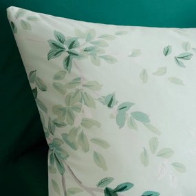 Fehér-zöld kétszemélyes pamut ágyneműhuzat 200x200 cm Scenic Leaves – RHS