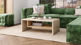 Mazzoni FOLK Bézs (Pezsgő) / Artisan Tölgy - MODERN DOHÁNYZÓASZTAL POLCCAL