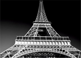 Kép - Eiffel-torony, fekete-fehér (70x50 cm)