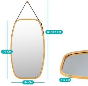 Bambusz keretes tükör