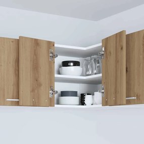 Függő szekrény Riga Artisan tölgy és fehér 57 x 57 x 40 cm