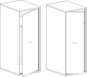 Mediolan M-2 gardróbszekrény, hikora fa