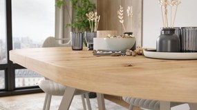 Mazzoni Ovális bővíthető étkezőasztal EXPANSO Artisan Tölgy / kasmír lábak