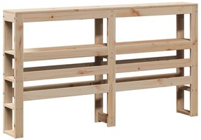 tömör fenyőfa fejtámla polcokkal 140 cm