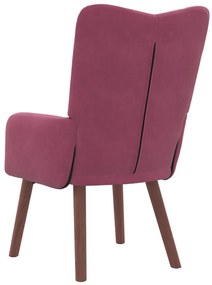 Relaxáló Szék Borvörös Plüss