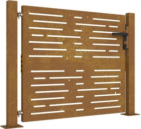 vidaXL Corten acél kerti kapu 100x100 cm, négyzet alakú kivitelben