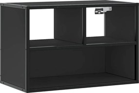 vidaXL fekete szerelt fa és fém TV-szekrény 60 x 31 x 39,5 cm